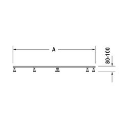 Duravit Fußgestell 1000x1200x80-100mm für Stonetto Duschwannen... DURAVIT-791107000000000 4063382031334 (Abb. 1)