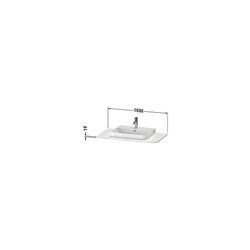 Duravit Happy D.2 Konsole 550x1000x16mm, Weiß Hochglanz, ohne Konsolenträger, 1 Au... DURAVIT-HP031E02222 4053424867625 (Abb. 1)