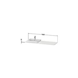 Duravit Happy D.2 Konsole 550x1600x16mm, Mediterrane Eiche Matt, ohne Konsolenträg... DURAVIT-HP031HR7171 4053424872865 (Abb. 1)