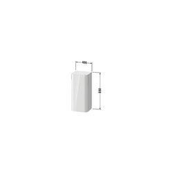 Duravit Happy D.2 Halbhochschrank, Lack 360x400x880mm, Leinen Matt, 1 Tür L, 2 Gla... DURAVIT-HP1260L7575 4053424871943 (Abb. 1)