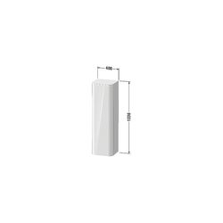 Duravit Happy D.2 Halbhochschrank Dekor 360x400x1336mm Taupe SM, 1 Tür R, 3 Glasfa... DURAVIT-HP1261R8383 4067116018967 (Abb. 1)