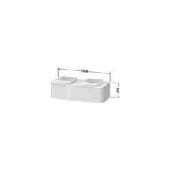 Duravit Happy D.2 Konsolenwaschtischunterbau wandh. 550x1300x354mm B, ohne KSP Med... DURAVIT-HP4943B7171 4053424869001 (Abb. 1)