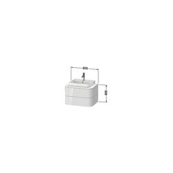 Duravit Happy D.2 Konsolenwaschtischunterbau wandhäng. 480x650x408mm ohne KSP Weiß... DURAVIT-HP496002222 4053424867281 (Abb. 1)
