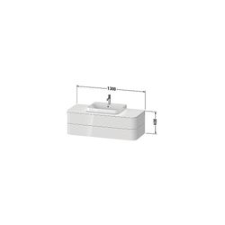 Duravit Happy D.2 Konsolenwaschtischunterbau wandh 550x1300x408mm ohne KSP Ste... DURAVIT-HP4972092920010 4063382262431 (Abb. 1)