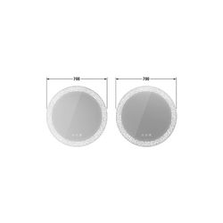 Duravit Happy D.2 Spiegel Wandmontage 55x700x700mm Mattweiß Icon, LED Lichtfel... DURAVIT-HP7487S00000000 4063382264275 (Abb. 1)