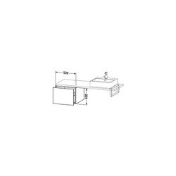Duravit L-Cube Unterschrank für Konsole Dekor, 547x520x400mm, Graphit Matt mit Kon... DURAVIT-LC583204949 4053424373058 (Abb. 1)