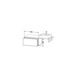 Duravit L-Cube Unterschrank für Konsole Dekor, 547x820x400mm, Natur Eiche Matt, 1 ... DURAVIT-LC583403030 4063382089854 (Abb. 1)
