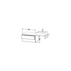 Duravit L-Cube Unterschrank für Konsole Dekor, 547x820x400mm, Mattweiß, 2 Schubkäs... DURAVIT-LC583901818 4053424375199 (Abb. 1)