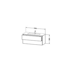 Duravit L-Cube Waschtischunterbau wandh. 481x1220x550mm Nusb.dunkel Matt, Grifflos... DURAVIT-LC624302121 4053424646237 (Abb. 1)