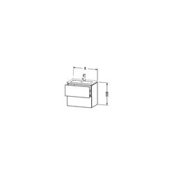 Duravit L-Cube Waschtischunterbau wandh. 391x620x550mm Compact, Eiche Mattschwarz,... DURAVIT-LC625601616 4063382093097 (Abb. 1)