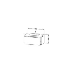 Duravit L-Cube Waschtisch-Set C-bonded wh Dekor, 480x1000x500mm, Taupe SM, 1 Auszu... DURAVIT-LC6918N8383 4067116010268 (Abb. 1)