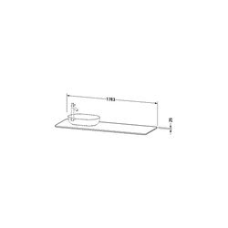 Duravit Luv Massivholzkonsole 595x1783x25mm, L, 1 Ausschnitt/Waschplatz, Amerikani... DURAVIT-LU9463L7777 4053424465937 (Abb. 1)