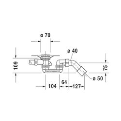Duravit Ab- und Überlaufgarnitur, Chrom glänzend, rund mit Griffmulden, Bowden... DURAVIT-790225000001000 4021534405907 (Abb. 1)