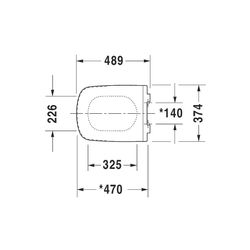 Duravit DuraStyle WC-Sitz Weiß HG 375x50x489mm ohne Absenkautomatik, Sitzgarnitur a... DURAVIT-0060510000 4021534859786 (Abb. 1)