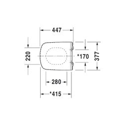 Duravit DuraStyle WC-Sitz Weiß Hochglanz, 377x43x447mm, ohne Absenkautomatik mit Wi... DURAVIT-0020610000 4053424039725 (Abb. 1)