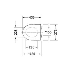 Duravit No.1 WC-Sitz D-shaped Weiß Hochglanz, 373x43x430mm, mit Absenkautomatik, Si... DURAVIT-0020790000 4053424051734 (Abb. 1)