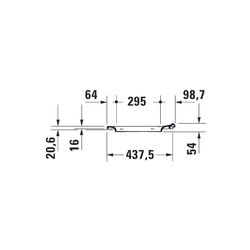 Duravit Design Classics WC-Sitz rechteckig Weiß Hochglanz, 371x63x463mm, ohne Absen... DURAVIT-0021110000 4053424682150 (Abb. 1)