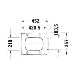 Duravit Design Classics WC-Sitz rechteckig Weiß Hochglanz, 371x63x463mm, Absenkauto... DURAVIT-0021190000 4053424682167 (Abb. 1)