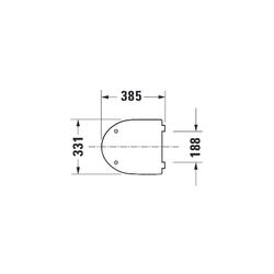 Duravit No.1 WC-Sitz rechteckig Weiß Hochglanz, 331x42x385mm, mit Absenkautomatik, ... DURAVIT-0021390000 4053424800363 (Abb. 1)