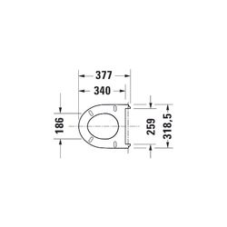 Duravit No.1 WC-Sitz rechteckig Weiß Hochglanz, 331x42x385mm, mit Absenkautomatik, ... DURAVIT-0021390000 4053424800363 (Abb. 1)