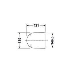 Duravit Starck 3 WC-Sitz D-shaped, Weiß HG 370x43x431mm mit Absenkauto. Sitzgarnitu... DURAVIT-0063890000 4021534386190 (Abb. 1)