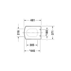 Duravit Caro WC-Sitz Rechteckig, Weiß Hochglanz 371x56x481mm, ohne Absenkautomatik,... DURAVIT-0065610000 4021534011382 (Abb. 1)