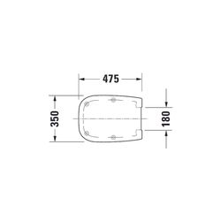 Duravit D-Code WC-Sitz Weiß Hochglanz 360x50x475mm, ohne Absenkautomatik, Edelstahl... DURAVIT-0067410000 4021534427671 (Abb. 1)
