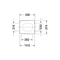 Duravit Vero WC-Sitz Rechteckig, Weiß Hochglanz 340x45x428mm mit Absenkauto. Sitzga... DURAVIT-0067690000 4021534403972 (Abb. 1)