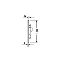 Duravit DuraSystem A2 Betätigungsplatte elektronisch für WC Infrarot Netzanschlus... DURAVIT-WD5003012000 4053424507354 (Abb. 1)