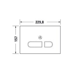 Duravit DuraSystem A2 Betätigungsplatte elektronisch für WC Infrarot Netzanschlus... DURAVIT-WD5003012000 4053424507354 (Abb. 1)