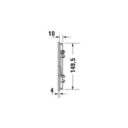 Duravit DuraSystem A1 Betätigungsplatte mechanisch für Urinal Aufgesetzt, Glas We... DURAVIT-WD5005012000 4053424507347 (Abb. 1)