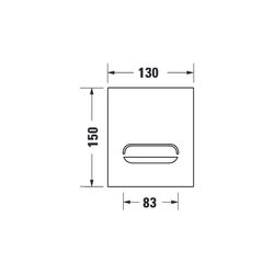 Duravit DuraSystem A2 Betätigungsplatte elektronisch für Urinal Infrarot Batterie... DURAVIT-WD5006023000 4053424507378 (Abb. 1)
