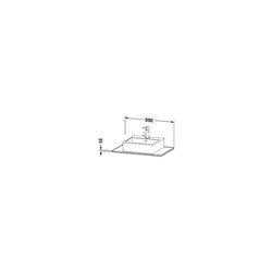 Duravit XSquare Konsole 550x800x16mm, Mattweiß, ohne Konsolenträger, 1 Ausschnitt/... DURAVIT-XS060D01818 4053424566474 (Abb. 1)