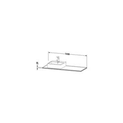 Duravit XSquare Massivholzkonsole 550x1400x20mm, L, 1 Ausschnitt/Waschplatz, Ameri... DURAVIT-XS061GL7777 4053424569772 (Abb. 1)