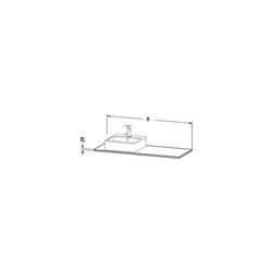 Duravit XSquare Massivholzkonsole 550x1400x20mm, L, 1 Ausschnitt/Waschplatz, Ameri... DURAVIT-XS061GL7777 4053424569772 (Abb. 1)