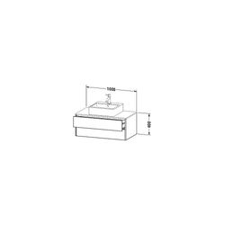 Duravit XSquare Konsolenwaschtischunterbau wandhäng. 548x1000x400mm ohne KSP Graph... DURAVIT-XS491104949 4053424558134 (Abb. 1)