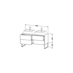 Duravit XSquare Konsolenwaschtischunterbau bodenst. 548x1400x778mm B, ohne KSP Lei... DURAVIT-XS4926B7575 4053424565477 (Abb. 1)
