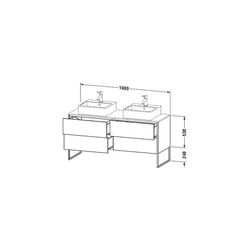 Duravit XSquare Konsolenwaschtischunterbau bodenstehend 548x1600x778mm B ohne KSP ... DURAVIT-XS4927B1616 4063382138613 (Abb. 1)