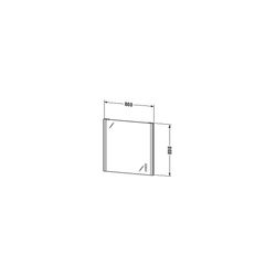 Duravit XSquare Spiegel Wandmontage 33x800x800mm, Chrom Hochglanz, LED, 49W, B... DURAVIT-XS7012000000000 4063382615251 (Abb. 1)