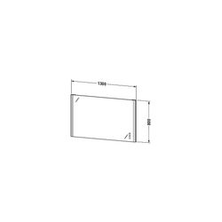 Duravit XSquare Spiegel Wandmontage 33x1300x800mm, Chrom Hochglanz, LED, 68W, ... DURAVIT-XS7015000000000 4063382615343 (Abb. 1)