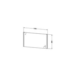 Duravit XSquare Spiegel Wandmontage 33x1400x800mm, Chrom Hochglanz, LED, 72W, ... DURAVIT-XS7016000000000 4063382615374 (Abb. 1)