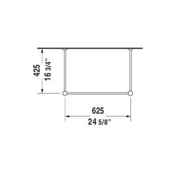Duravit Vero Metallkonsole 425x625x715-780mm, für 045470, Chrom poliert, Höhenverst... DURAVIT-0030751000 4021534786716 (Abb. 1)