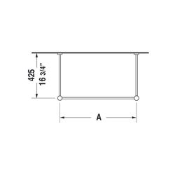 Duravit Vero Metallkonsole 425x625x715-780mm, für 045470, Chrom poliert, Höhenverst... DURAVIT-0030751000 4021534786716 (Abb. 1)