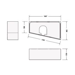 Duravit Paiova Badewannenträger 970x1670x570mm, Trapezförmig, gerade Seitenwan... DURAVIT-791419000000000 4021534534348 (Abb. 1)