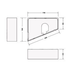 Duravit Paiova Badewannenträger 1370x1770x570mm, Trapezförmig, gerade Seitenwa... DURAVIT-791422000000000 4021534534379 (Abb. 1)