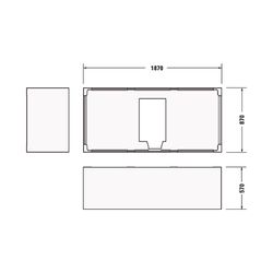 Duravit DuraStyle Badewannenträger 870x1870x570mm, Rechteckig, gerade Seitenwa... DURAVIT-791467000000000 4021534863684 (Abb. 1)