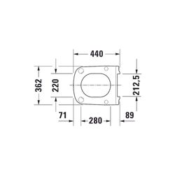 Duravit DuraStyle WC-Sitz Weiß Hochglanz, 377x43x447mm, ohne Absenkautomatik mit Wi... DURAVIT-0020610000 4053424039725 (Abb. 1)