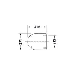 Duravit Starck 3 WC-Sitz Weiß Hochglanz 416x46x371mm, ohne Absenkautomatik, Edelsta... DURAVIT-0062410000 4021534297137 (Abb. 1)