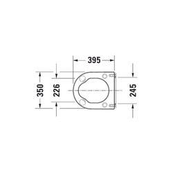 Duravit Starck 3 WC-Sitzring, Weiß Hochglanz, 404x46x350mm, Winkelpuffer, durchgehe... DURAVIT-0062610000 4021534297151 (Abb. 1)