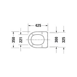Duravit Starck 3 WC-Sitz D-shaped, Weiß Hochglanz 370x38x436mm, ohne Absenkautomati... DURAVIT-0063810000 4021534224171 (Abb. 1)